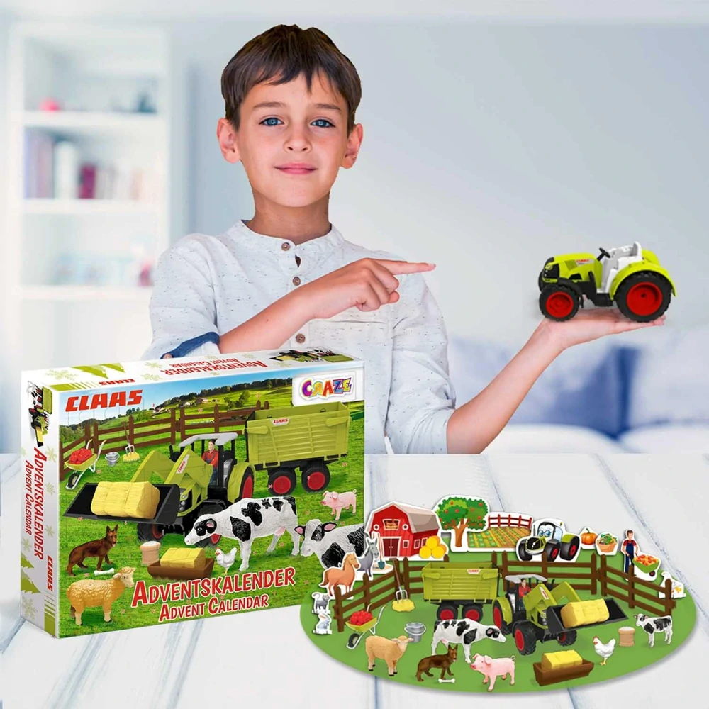 Craze CLAAS adventní kalendář Farma s traktorem a zvířátky
