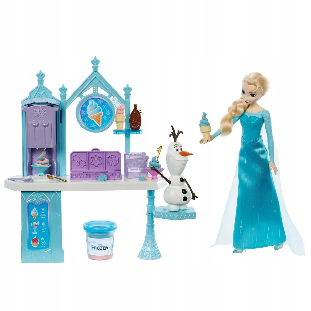 Mattel Ledové království Frozen zmrzlinový stánek s Elsou a Olafem herní set HMJ48