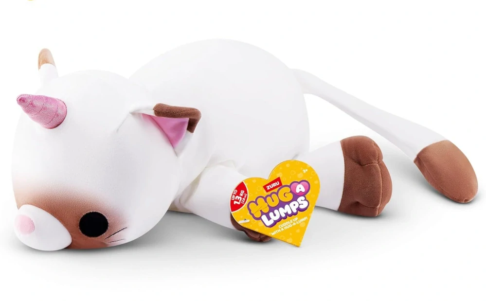ZURU Velká Plyšová kočka kočička 1,3 kg - Zatížený Plyšák Zátěžový Hug a Lumps