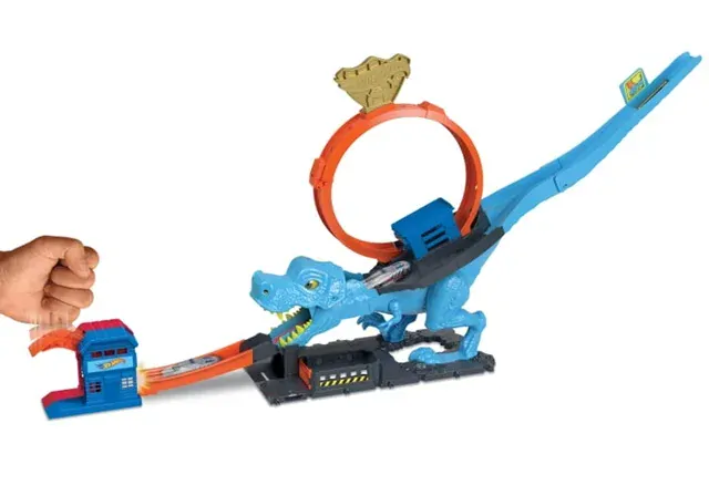 Hot Wheels City Smyčka se žravým T-Rexem HKX42 od Mattel 