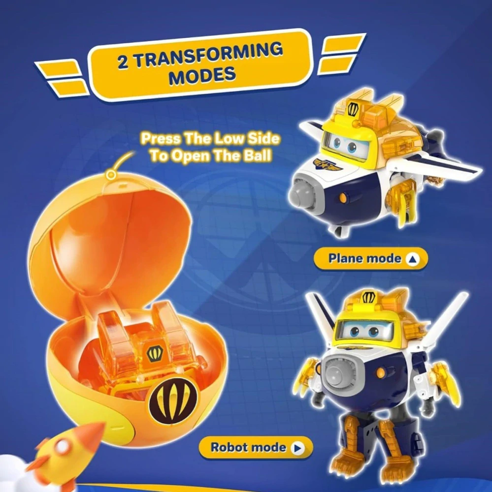 Super Wings - Transformující vozidlo Paul + koula na vybavení od Alpha Group