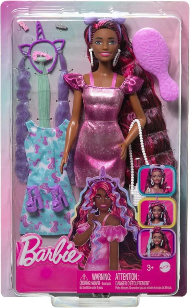 Mattel Barbie s fantastickými rudými vlasy černoška HKT95