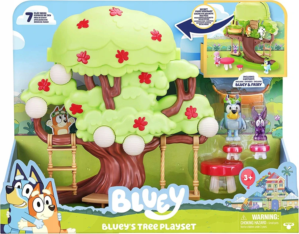 Bluey Domeček na stromě pro hraní se skluzavkou + figurky od Moose