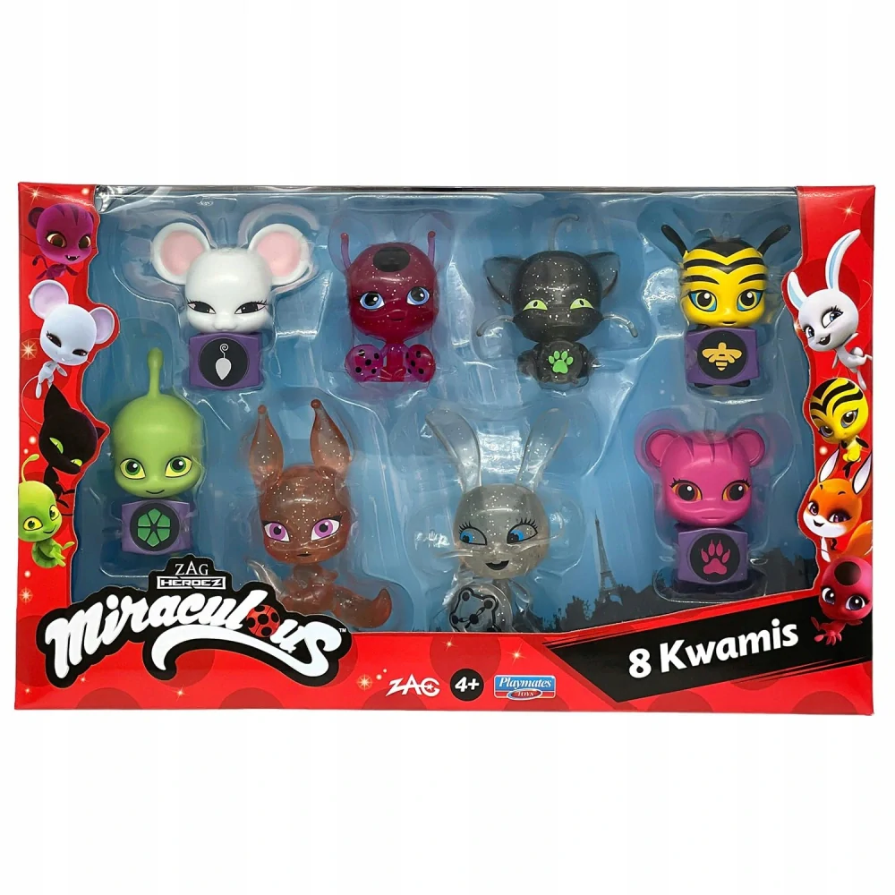 Miraculous Kouzelná Beruška Sada 8 FIGUREK Kwami Tikki Trixx od Playmates Toys