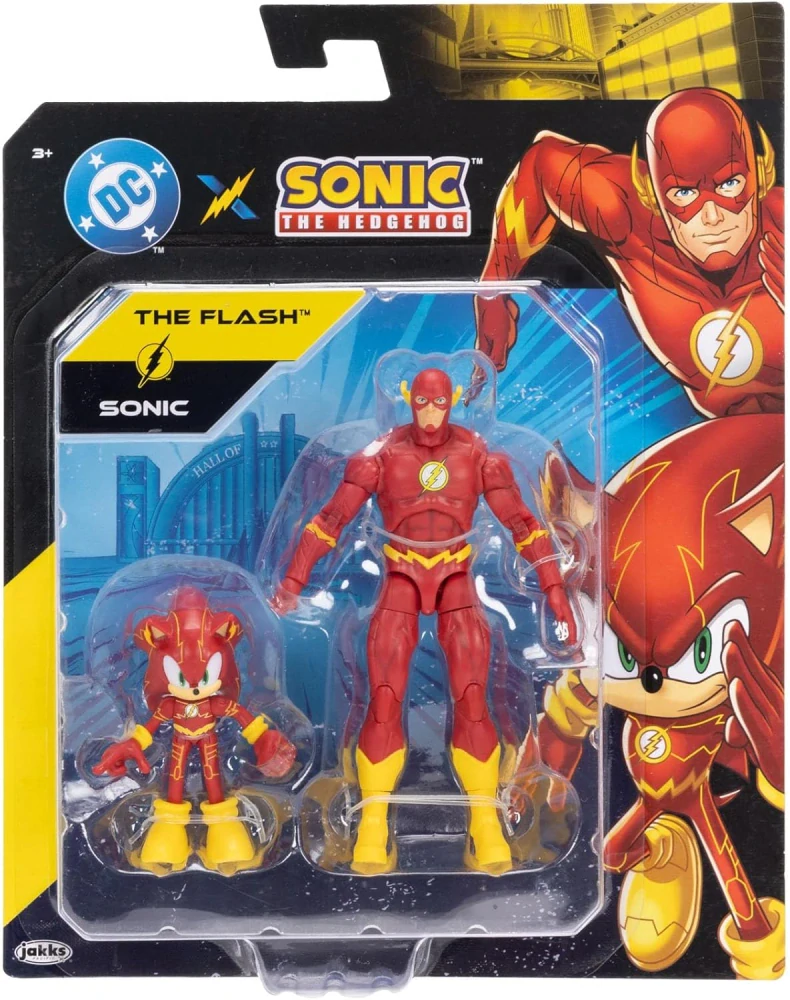 Sonic Hedgehog Film Originální pohyblivá akční figurka Sada 2 Figurek SONIC x FLASH 12 cm
