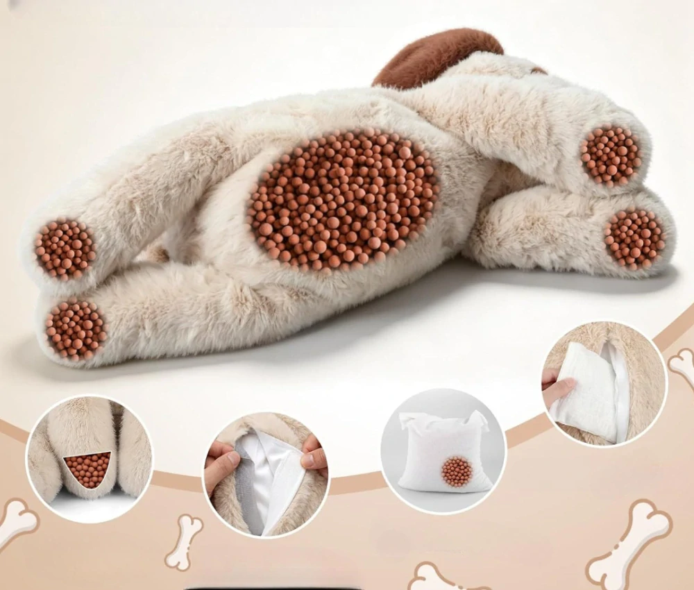 Velký Plyšový Zátěžový Pes Pejsek zatížený 2,1 kg - Plyšák 60 cm 
