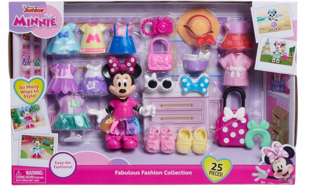 Panenka Figurka Minnie Disney Velká módní sada s oblečením Doplňky Kostýmy