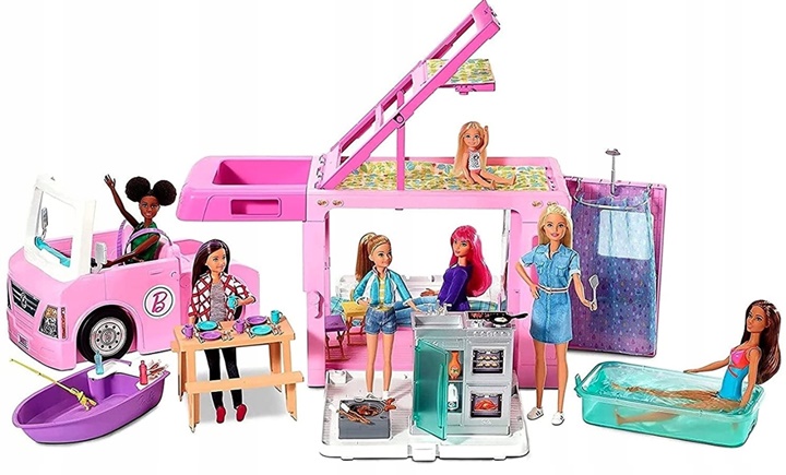 OUTLET - Mattel Barbie Karavan 3v1 Super-Camper GHL93