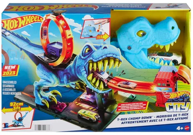 Hot Wheels City Smyčka se žravým T-Rexem HKX42 od Mattel 