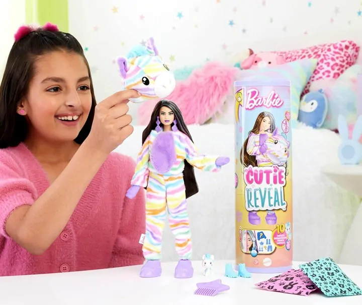 Mattel Barbie Cutie Reveal Panenka - Zebra HRK39
