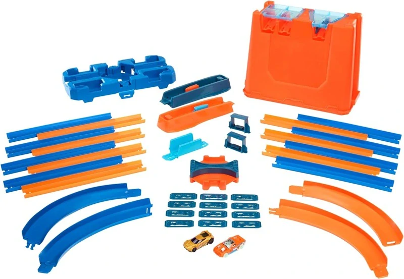 Mattel Hot Wheels Track Builder box plný triků + 2 Auta GGP93