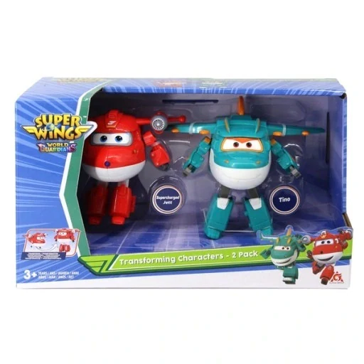 Super Wings - Sada 2 Transformujících vozidel - Jett a Tino Dino od Alpha Group