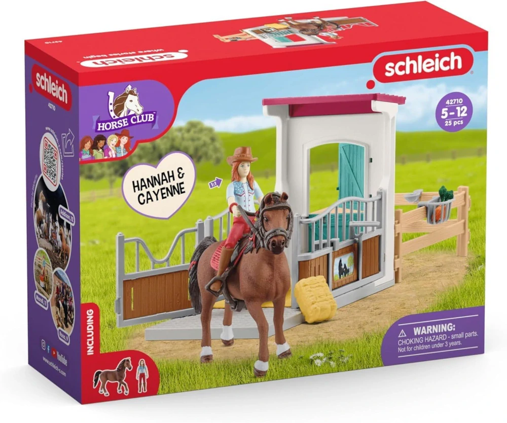 Schleich 42710 Stáj Box pro koně Hannah & Cayenne