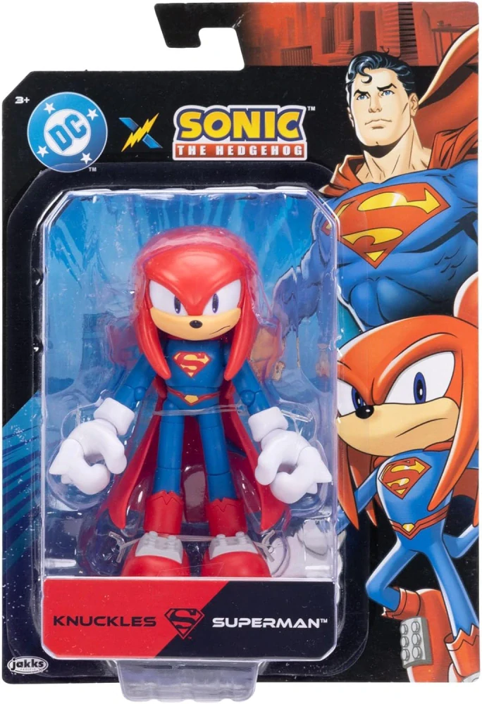 Sonic Hedgehog Film Originální pohyblivá akční figurka KNUCKLES x SUPERMAN 13 cm