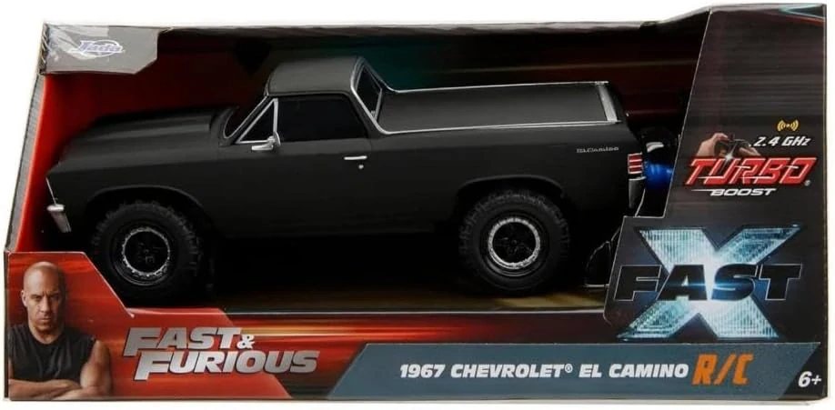 Jada Auto RYCHLE A ZBĚSILE na Dálkové ovládání Chevrolet 1967 El Camino RC 1:24 2,4 GHz
