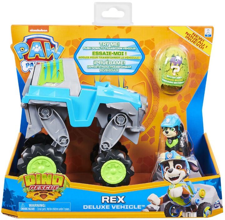 Spin Master Tlapková Patrola Paw Patrol Dino Rescue - vozidlo s figurkou - REX a dinosauři
