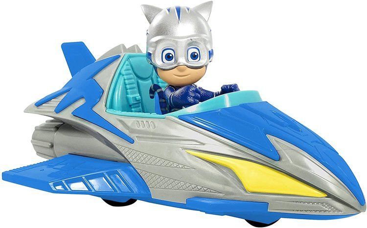 Just Play PJ Masks Pyžamasky vozidlo s figurkou - Kočičák Catboy Connor (modrý)