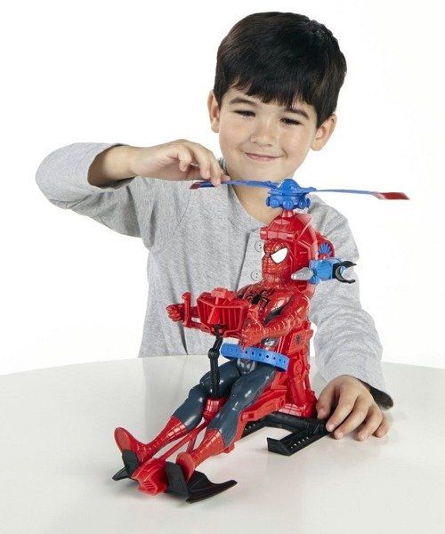 Spiderman Figurka 30 cm + vrtulník Web Copter Hasbro