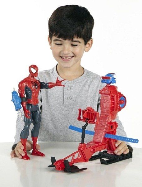 Spiderman Figurka 30 cm + vrtulník Web Copter Hasbro