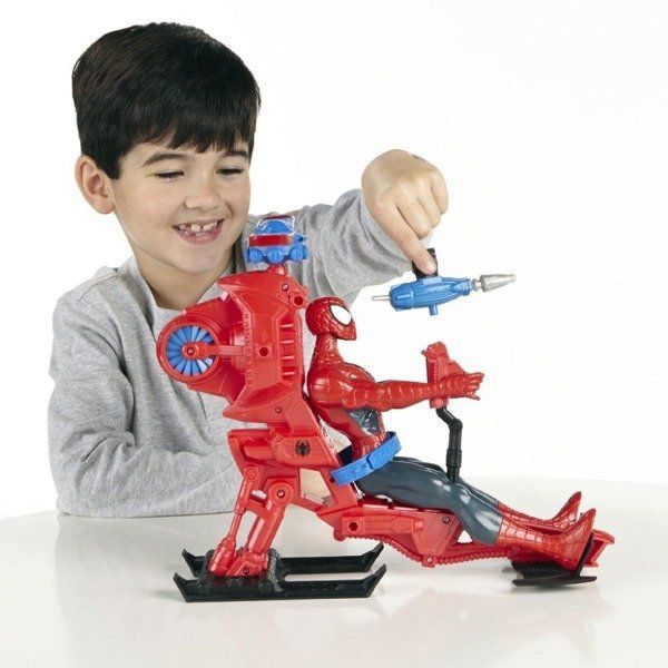 Spiderman Figurka 30 cm + vrtulník Web Copter Hasbro