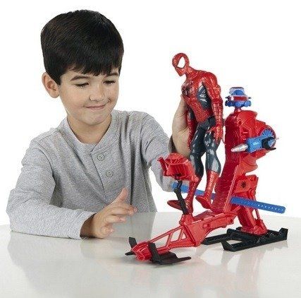 Spiderman Figurka 30 cm + vrtulník Web Copter Hasbro