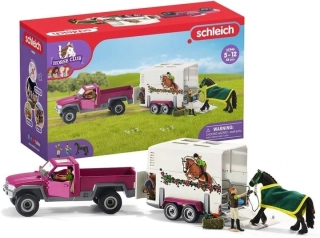 Schleich 42346 Pick-up s koňským přívěsem
