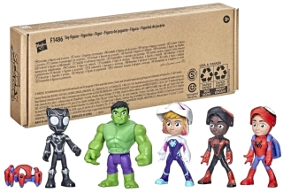 Hasbro Figurky Spidey Hulk Panther Miles Morales Ghost - Sada 6 ks figurek
