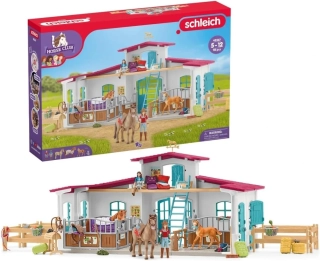 Schleich 42567 Velká Stáj s příslušenstvím u jezera - Jezdecké centrum