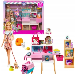 Mattel Barbie Obchod a SPA pro zvířátka s panenkou GRG90