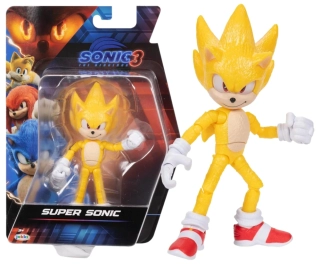 Sonic 3 Hedgehog Film Originální pohyblivá akční figurka Super Sonic 14 cm