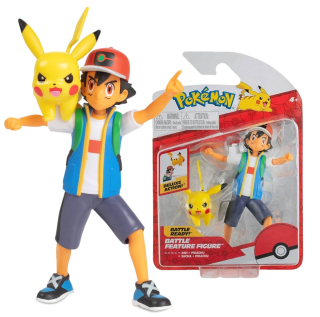 Figurka Pokémon Sada 2 figurek ASH a PIKACHU Battle Ready 12 cm od Jazwares