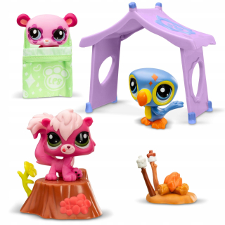 Hasbro Littlest Pet Shop Sada 3 Figurky Kempování