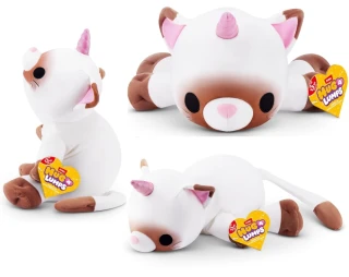 ZURU Velká Plyšová kočka kočička 1,3 kg - Zatížený Plyšák Zátěžový Hug a Lumps