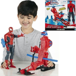 Spiderman Figurka 30 cm + vrtulník Web Copter Hasbro